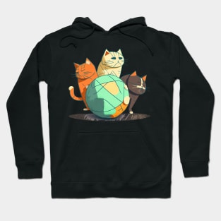 3 Cats and a Ball Hoodie